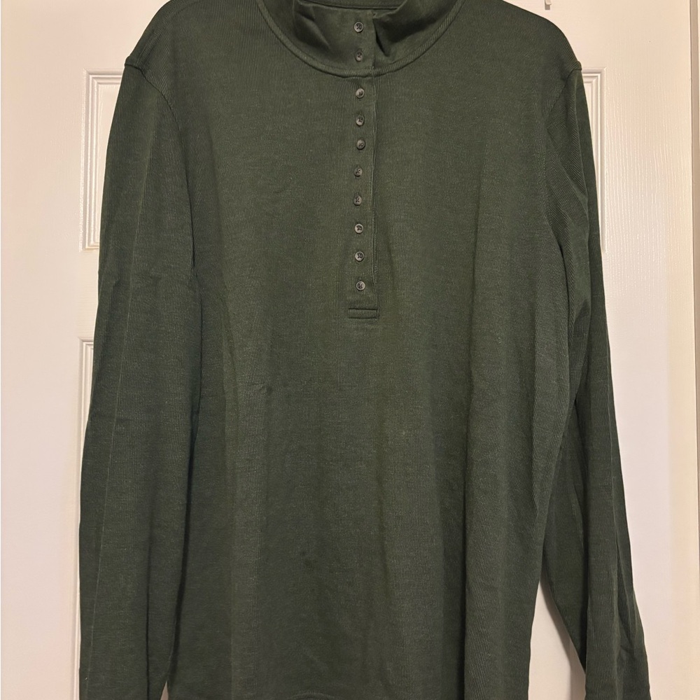 Natural Reflections Olive Button-Up Shirt